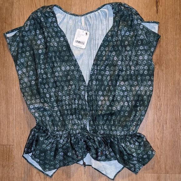 Free People Dreambound Crop Top in Emerald sz SML - Picture 8 of 13